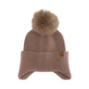 Earflap C.C Faux Fur Pom Beanie HTC0078