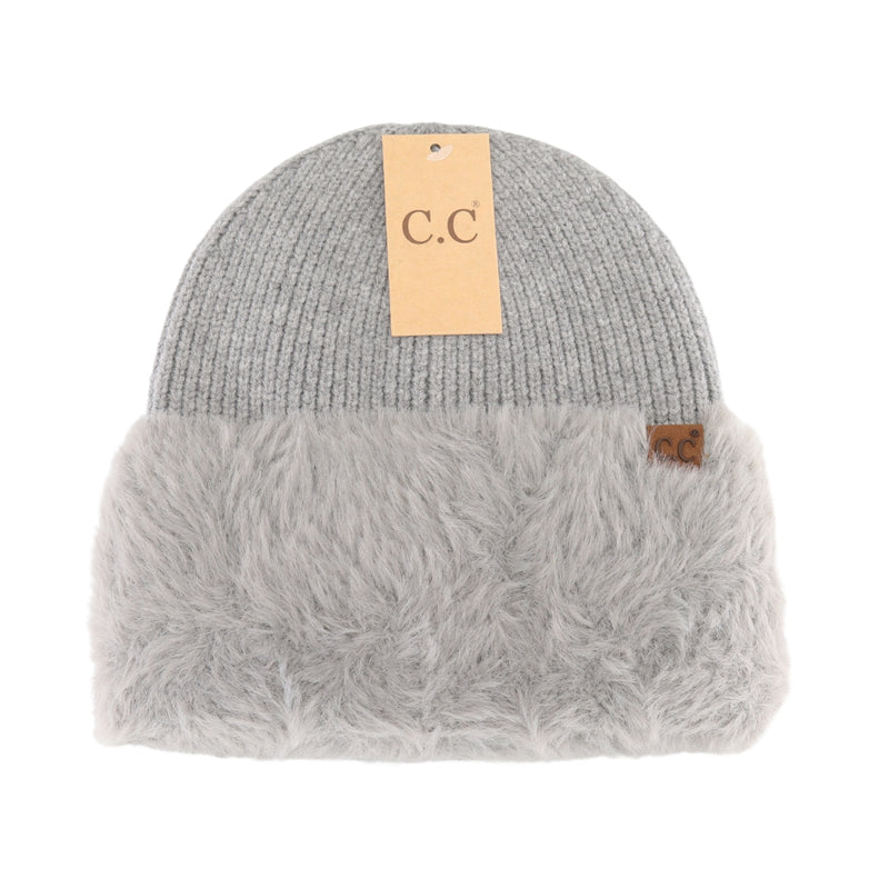 Faux Fur Cuff C.C Beanie HTE0105