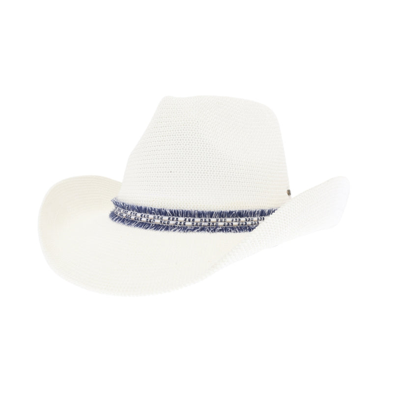 Havasu C.C Denim Fringe Cowboy Hat CBC0035