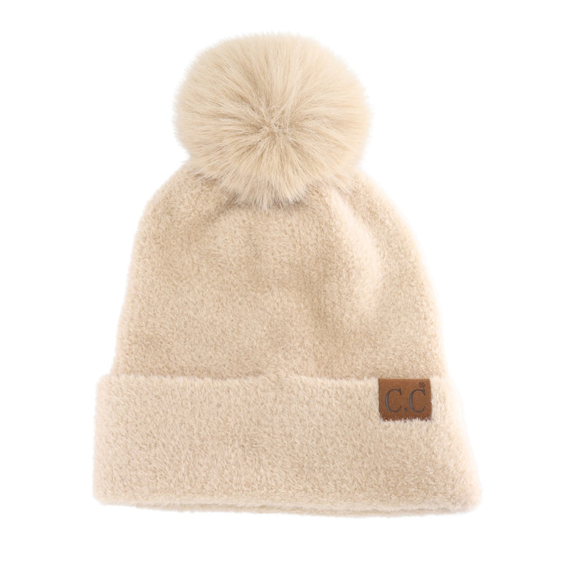 Plush Chenille Pom C.C Beanie HTC0038