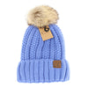 Fuzzy Lined Fur Pom CC Beanie YJ820