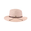 Two-tone Leather Cord C.C Panama Hat PNH0044