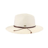 Two-tone Leather Cord C.C Panama Hat PNH0044