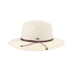 Two-tone Leather Cord C.C Panama Hat PNH0044