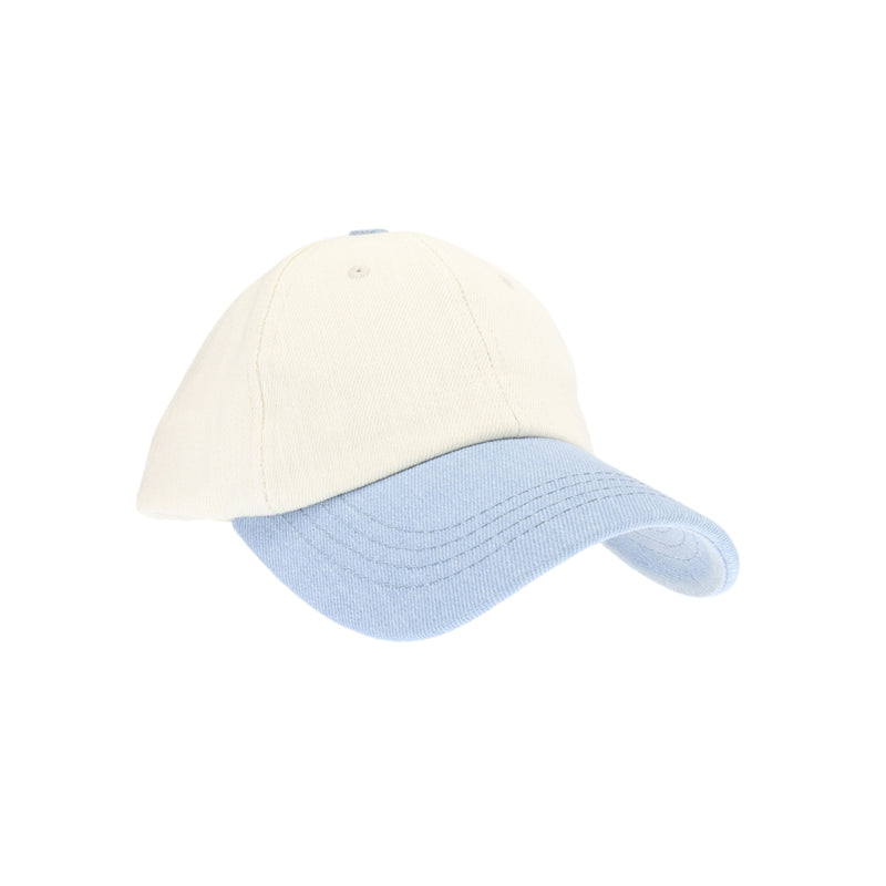 Two-Tone Cotton Twill Denim C.C Trucker Ball Cap BAB8066