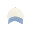 Two-Tone Cotton Twill Denim C.C Trucker Ball Cap BAB8066