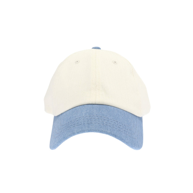 Two-Tone Cotton Twill Denim C.C Trucker Ball Cap BAB8066