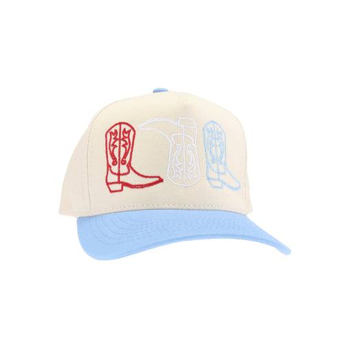 Patriotic Boots C.C Embroidered Trucker Hat TCM0002