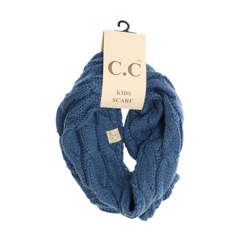 Solid Scarf – KIDS CC SF800KIDS Knit Infinity Cable