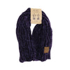 Solid Ribbed Chenille CC Scarf SF30