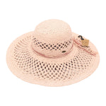 Open Basket Weave Wide Brim Sun Hat ST3011