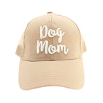 Dog Mom Embroidered Mesh Back High Ponytail CC Ball Cap BT10-DM