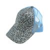 Leopard Glitter High Ponytail CC Ball Cap BT11