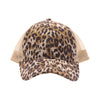 Leopard Criss-Cross High Pony Ball Cap BT777