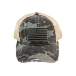 USA Flag Camouflage Mesh Back Classic CC Ball Cap BA915