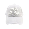 Rose All Day Embroidered High Ponytail CC Ball Cap BT10-RAD