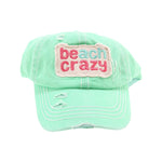 Beach Crazy Embroidered High Ponytail CC Ball Cap BT761