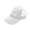 Rose All Day Embroidered High Ponytail CC Ball Cap BT10-RAD