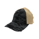 Washed Camouflage Stretch Mesh High Pony CC Ball Cap BT787