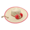 Braided Hat with Double Paper Flower ST707