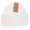 Solid Ribbed CC Beanie with Rubber Patch HAT7007