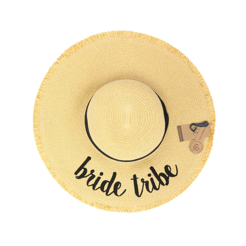 Embroidered Distressed Floppy Sun Hat 2025