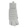 Metallic Cable Knit CC Gloves G20MET