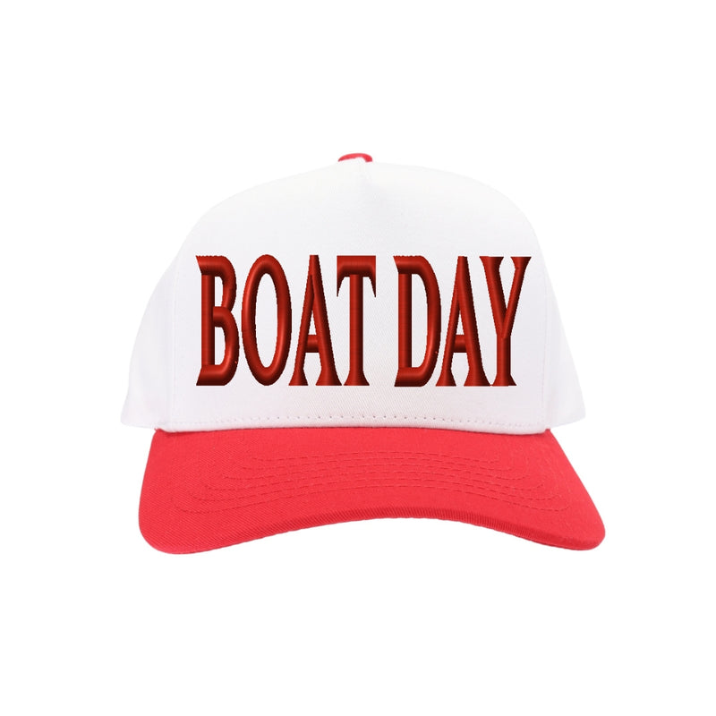 BOAT DAY C.C Embroidered Trucker Hat TCM0005