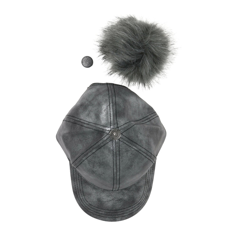 Metallic Fur Pom CC Ball Cap BA15 – - Main Image