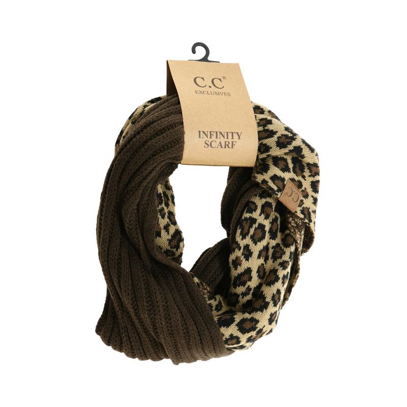 Leopard print red wool scarf - Colour Cocoon