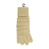 Metallic Cable Knit CC Gloves G20MET