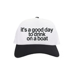 Drink on a Boat C.C Embroidered Trucker Hat TCM0005
