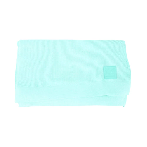 Solid Ribbed Knit CC Scarf with Rubber Patch SF7007