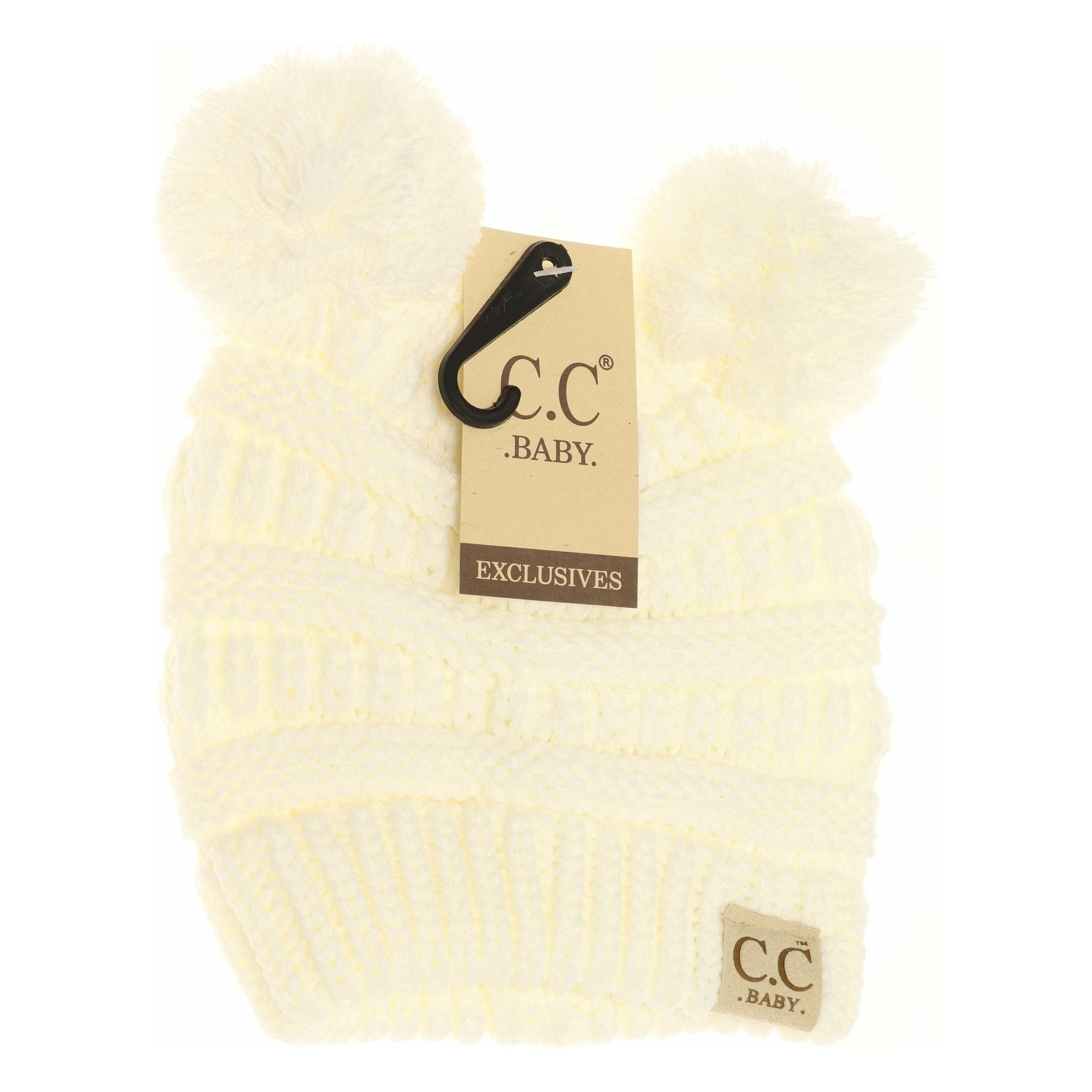 Vans 66 Earflap Pom Beanie in Marshmallow Beige | Vans