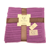 BABY C.C Solid Ribbed Knit Blanket BBL23