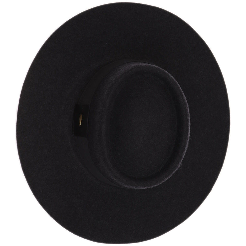 Wide Band Trim Wool Felt Panama Hat W770