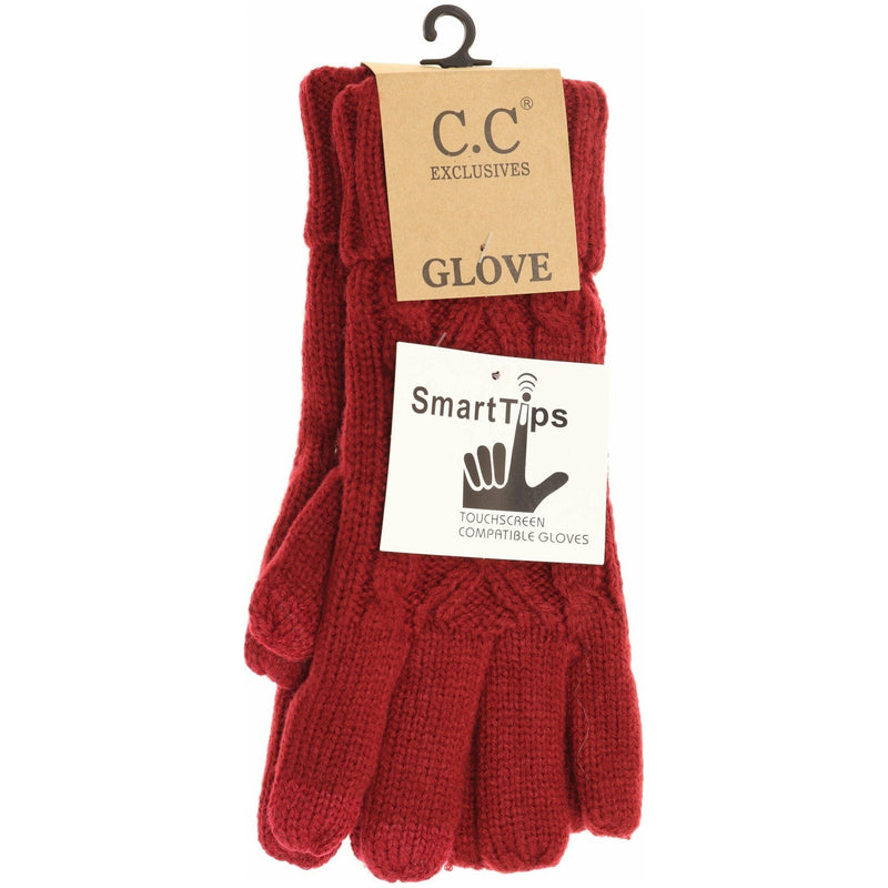 Lined Cable Knit Gloves G707