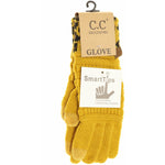Solid Cable Knit Leopard Cuff CC Gloves G80
