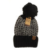Tweed Knit Knit Pom Beanie HAT3603