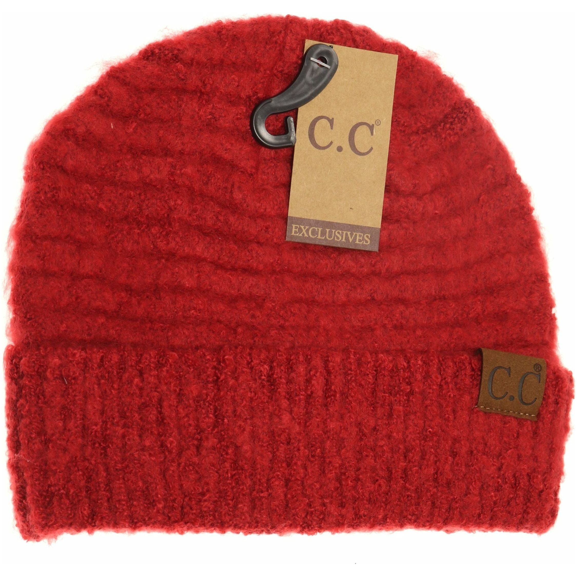 CC HAT Womens Beanie Winter Hat CC Designer Brand Textile Hat Tan Grey Knit  Hat