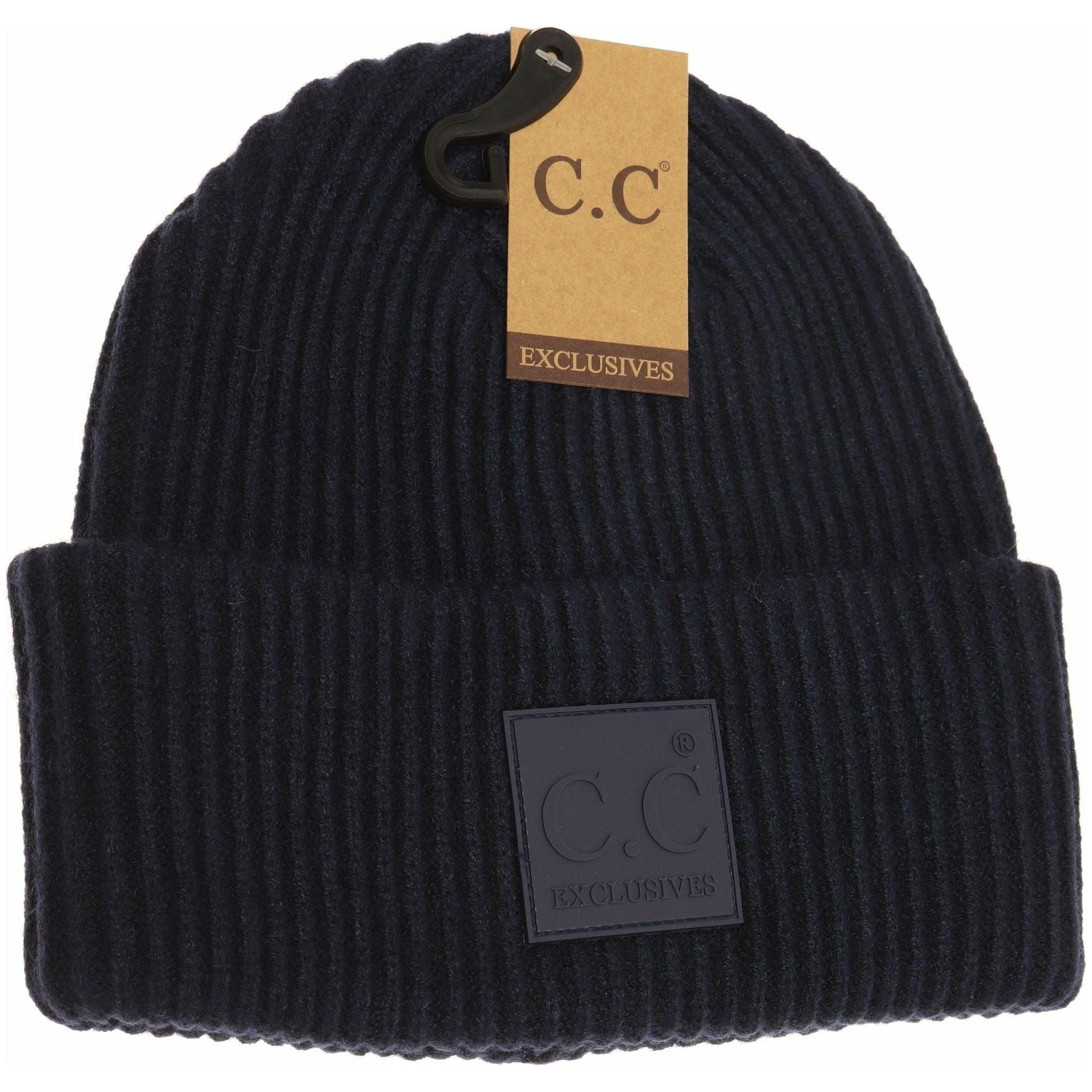 Solid Ribbed CC Beanie with Rubber Patch HAT7007 – ccbeanie.com