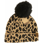 Matching Cuff Leopard Print CC Beanie HAT80