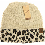 Matching Cuff Leopard Print CC Beanie HAT80