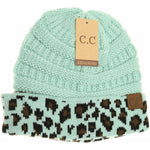 Matching Cuff Leopard Print CC Beanie HAT80