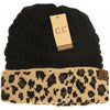 Matching Cuff Leopard Print CC Beanie HAT80