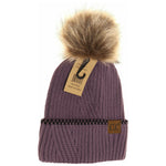 Ribbed Knit Beanie with Accented Cuff YJ920
