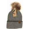 Ribbed Knit Beanie with Accented Cuff YJ920