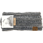Four Tone Ribbed Knit Ponytail Headband HB826