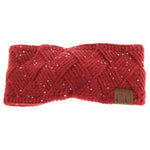 Sequin Brioche Cable Knit C.C Head Wrap HW2073