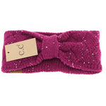 Sequin Brioche Cable Knit C.C Head Wrap HW2073